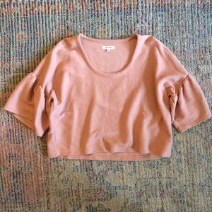 Madewell cropped balloon sleeve top